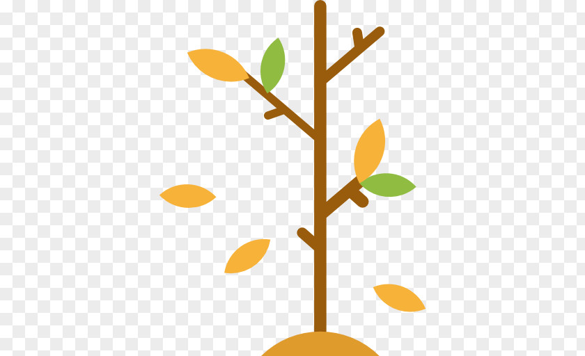 Autumn Leaves Branch Tree Icon PNG