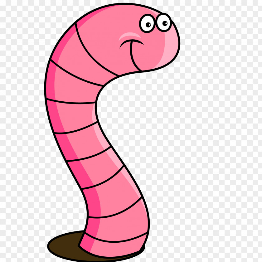 Vector Cartoon Snake Earthworm Insect Drawing PNG