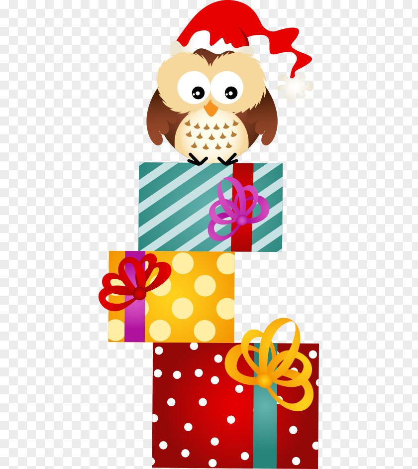 Vector Christmas Owl Photography Clip Art PNG