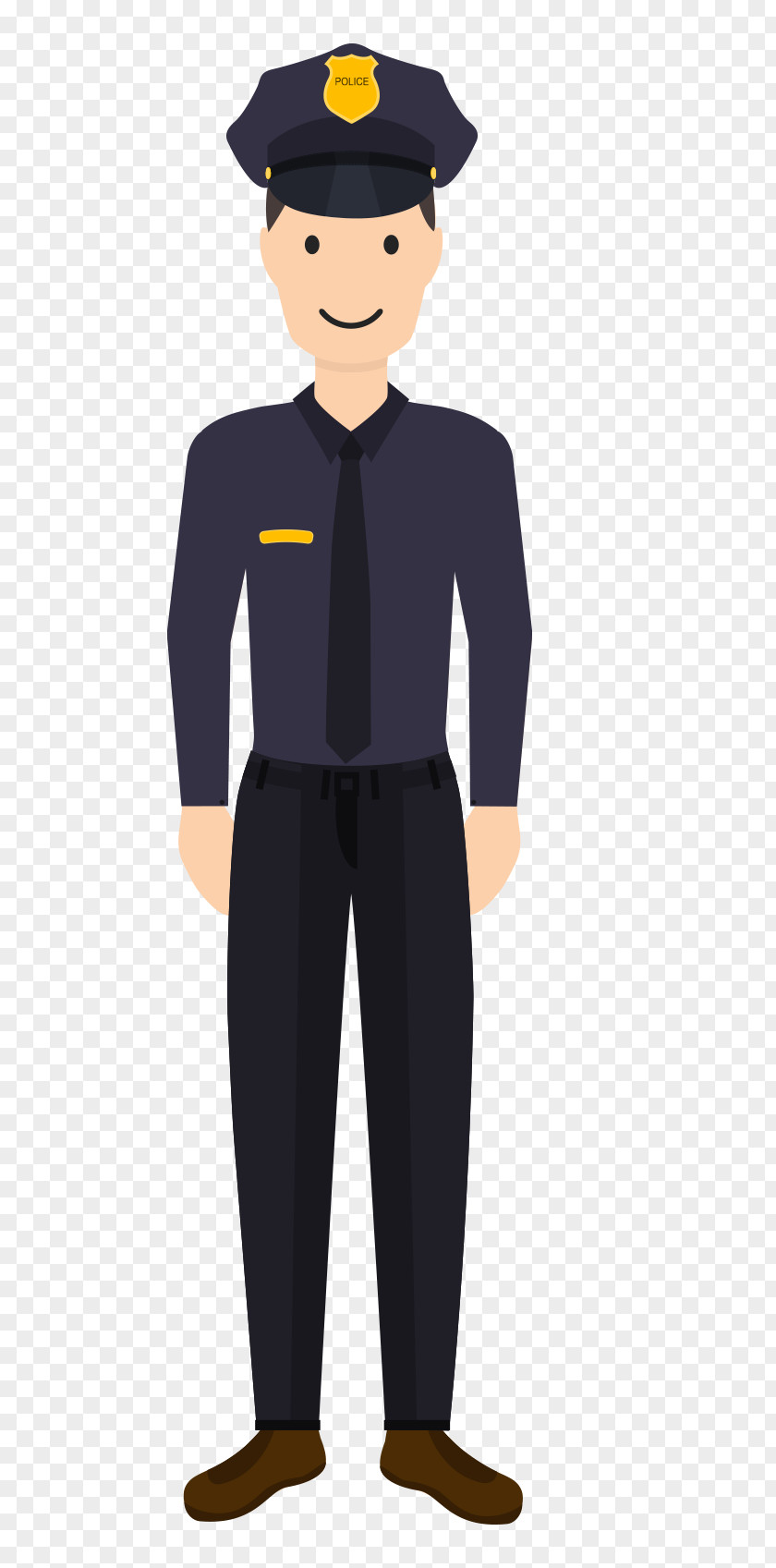 Vector Male Police Security Guard Officer PNG