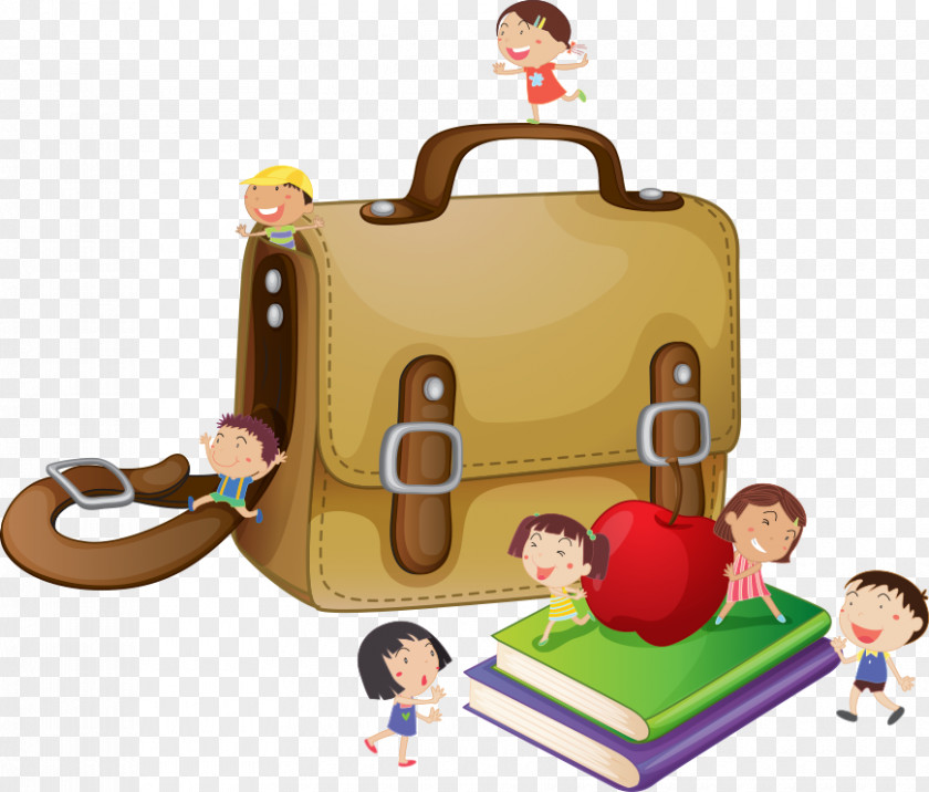 Children Playing Near The Bag Vector Royalty-free Illustration PNG