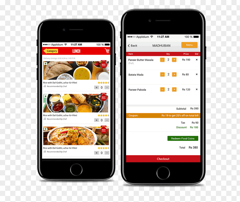 Menu Online Food Ordering Indian Cuisine Mobile App Development PNG