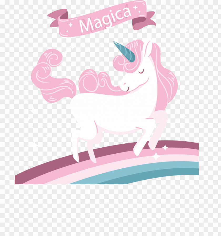 Pink Romantic Unicorn Euclidean Vector Clip Art PNG