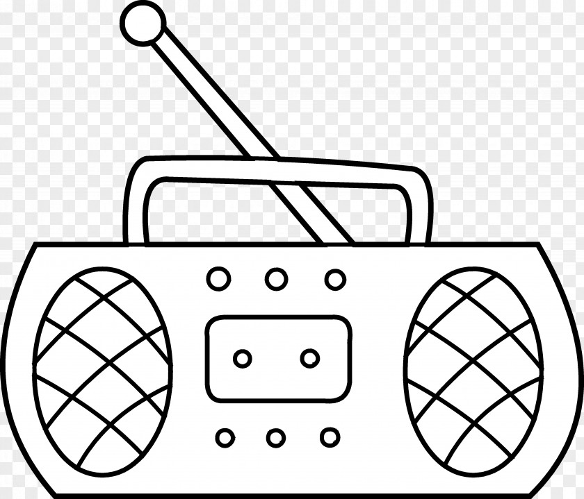 Radio Black And White Clip Art PNG