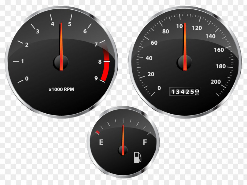 Auto Dial Car Speedometer Tachometer Fuel Gauge PNG