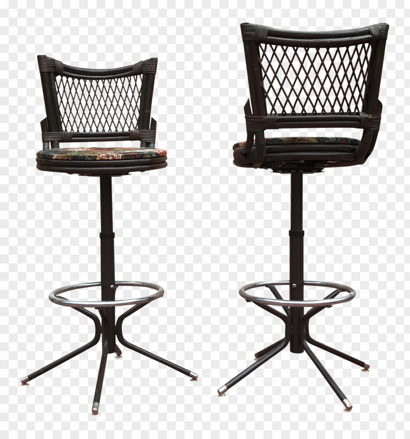 Colored Rattan Bar Stool Chair Furniture Seat PNG