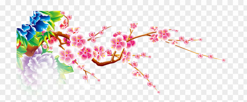 Plum Flower Blossom Red Graphic Design PNG