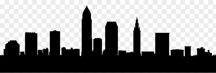Silhouette Cleveland Skyline PNG