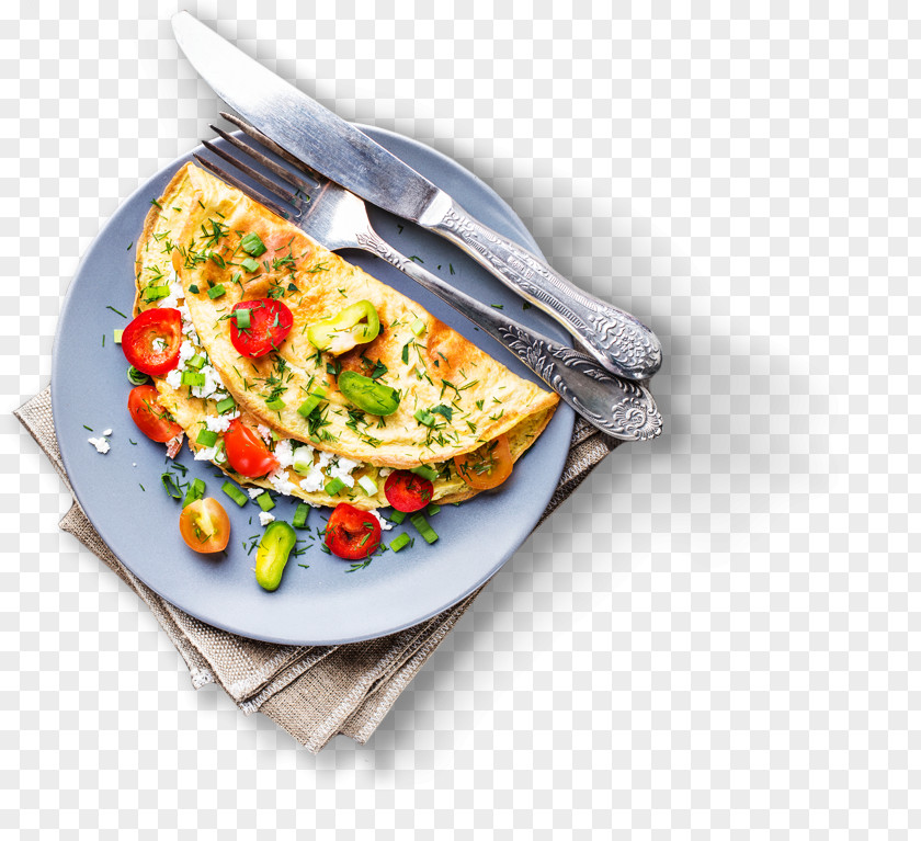 Breakfast Omelette Vegetarian Cuisine Recipe Garnish PNG