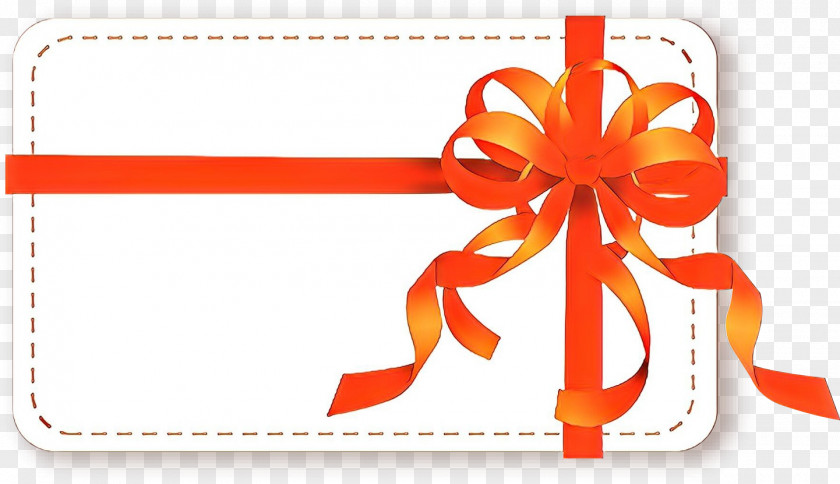 Gift Wrapping Ribbon Orange PNG