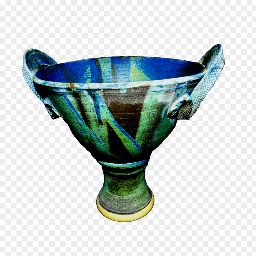 Vase Ceramic Pottery Glass Cobalt Blue PNG