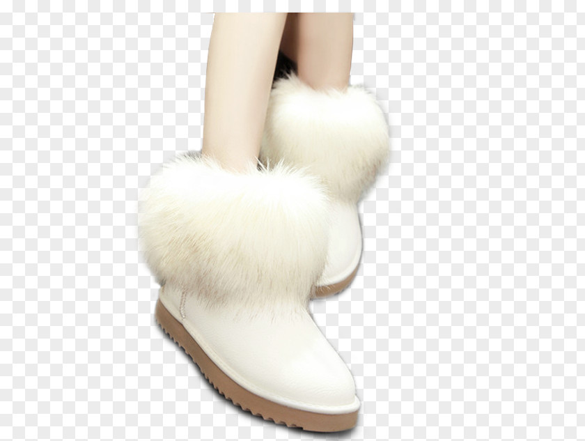 White Snow Boots Boot Shoe PNG