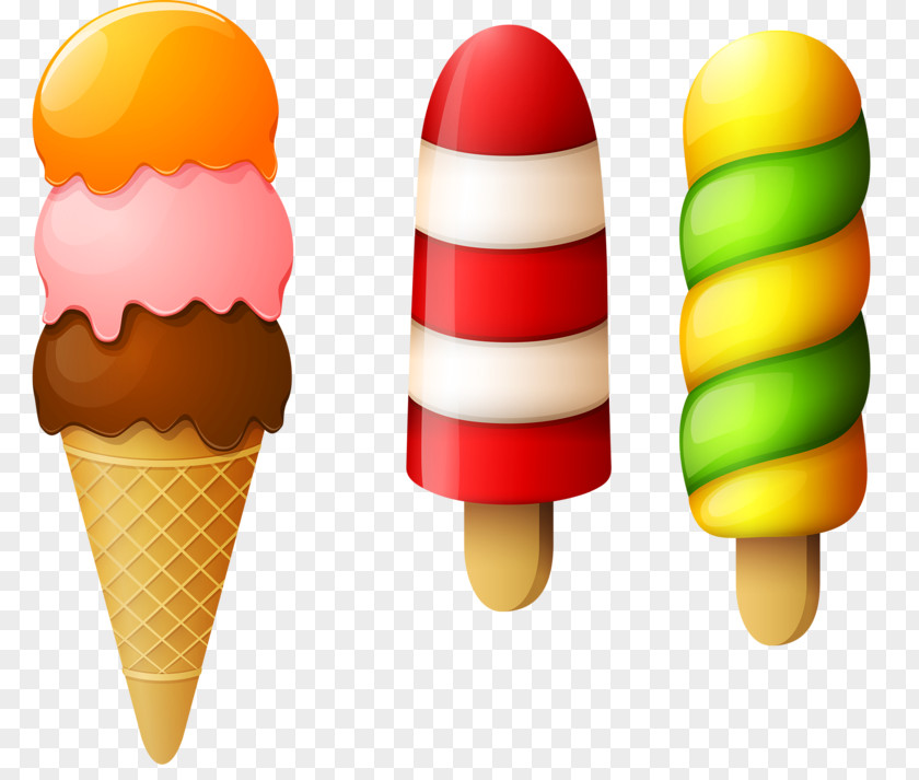 Ice Cream Cones Sundae Neapolitan Strawberry PNG
