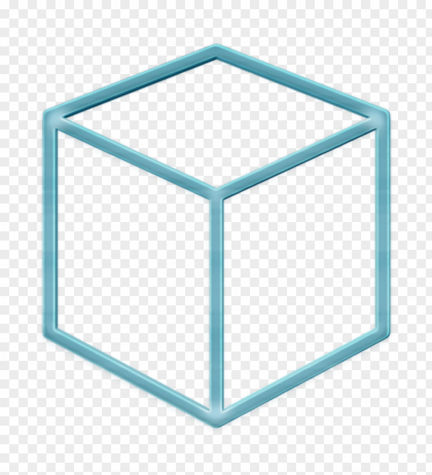 Isometric Perspective Cube Icon IOS7 Ultralight 2 Shape PNG