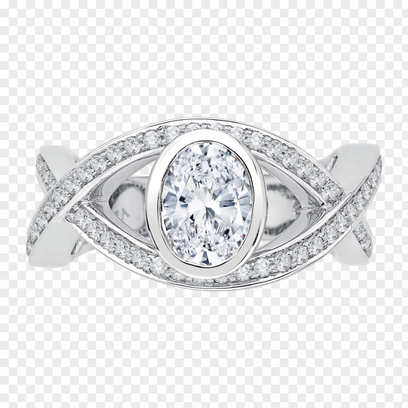 Ring Engagement Tacori Silver Bezel PNG