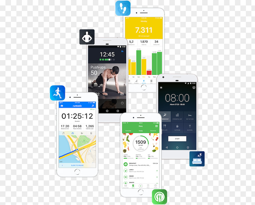 Smartphone Runtastic Mobile Phones Physical Fitness PNG