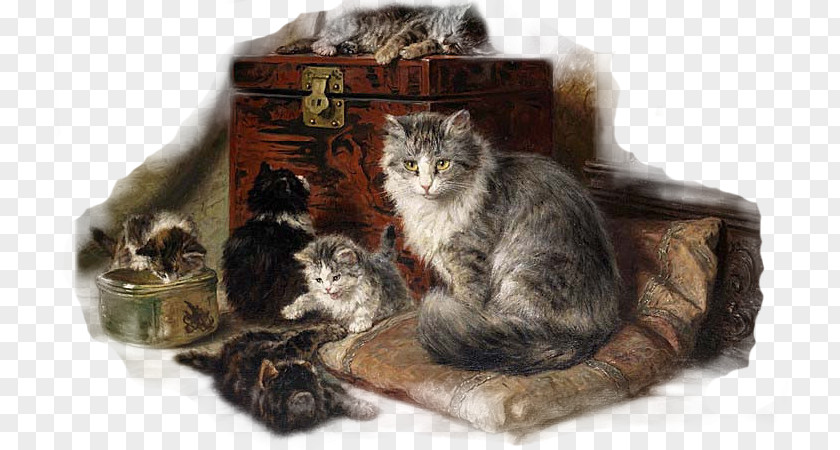 Girafa Kitten Maine Coon Fat Cat Art: Famous Masterpieces Improved By A Ginger With Attitude Whiskers Painting PNG