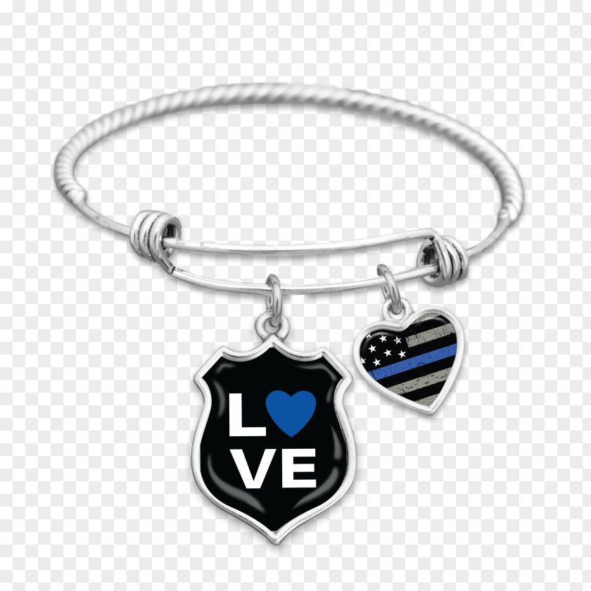 Police Line Charm Bracelet Thin Blue Charms & Pendants Officer PNG