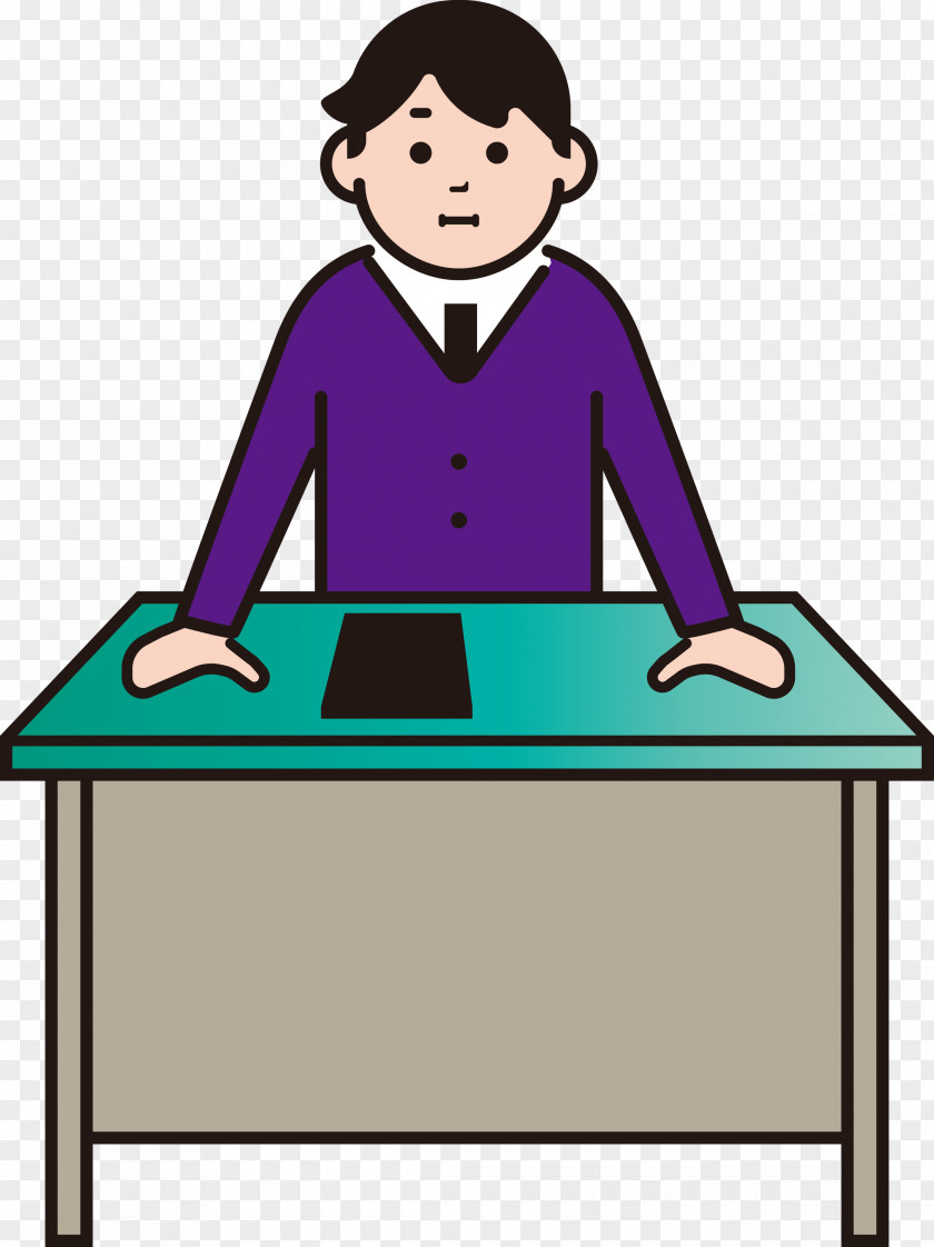 Teacher Desk Male PNG