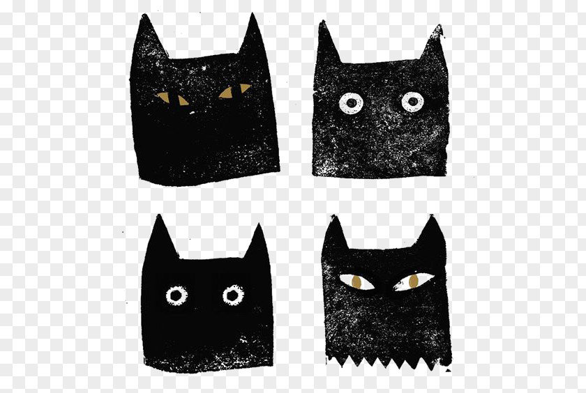 Black Cat Pet Illustration PNG