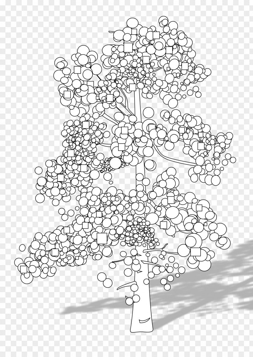 Durian Black And White Drawing Tree Clip Art PNG
