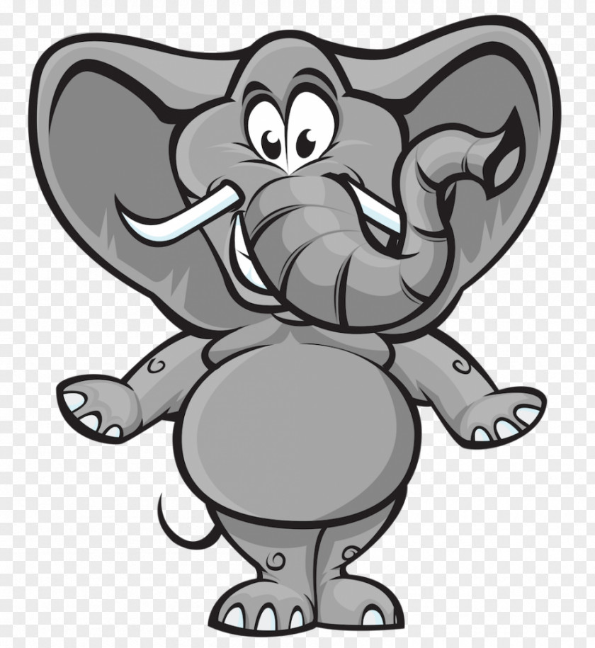 Elephants Clip Art Vector Graphics Cartoon Image PNG