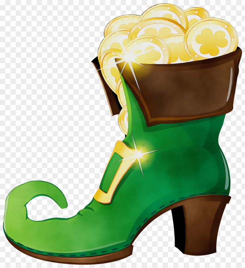 Footwear Green High Heels Yellow Boot PNG