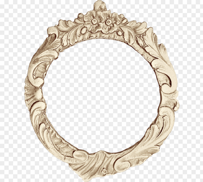 Oval Jewellery Beige Background Frame PNG