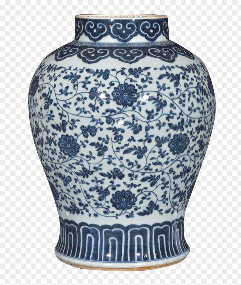 The Blue And White Scrolling Lotus General Tank Pottery U7e8fu679du84eeu7d0b Porcelain U7e8fu679du7d0b PNG