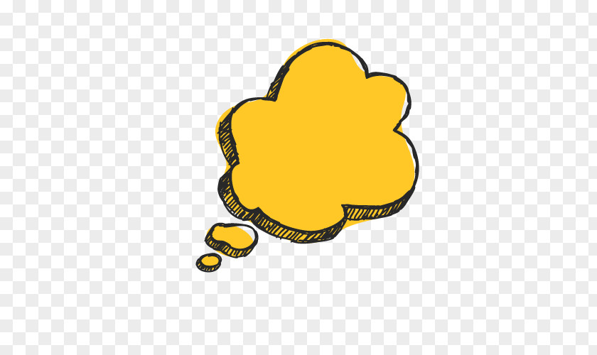 Yellow Simple Dialogue Cloud Effect Element PNG simple dialogue cloud effect element clipart PNG
