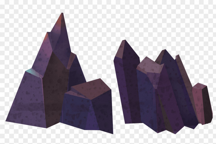 Cartoon Painted Mountain Rock Illustration PNG
