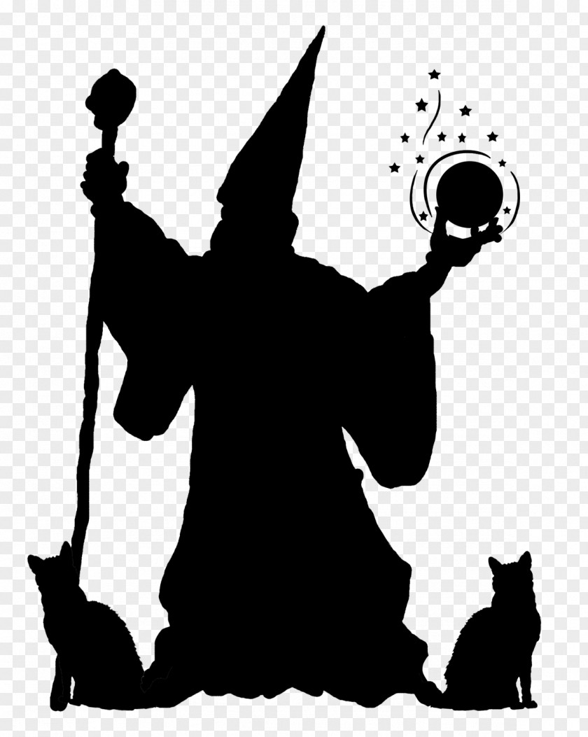 Halloween Ball Magician Silhouette Witch & Wizard PNG