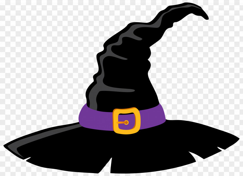 Witch Hat And Purple Clipart Image Silhouette Clip Art PNG