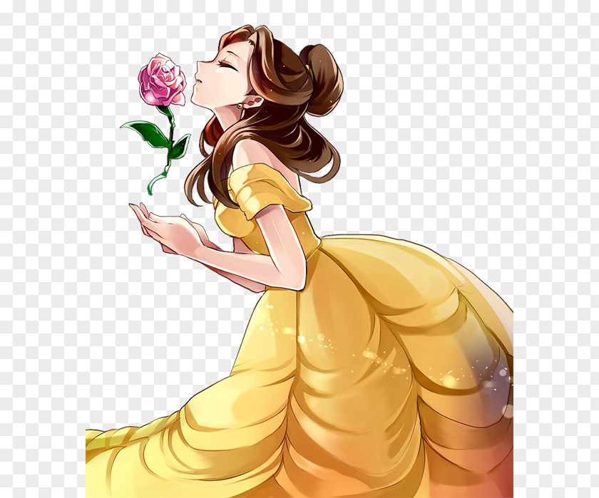 Disney Princess Belle Beast Costume Ball Gown PNG