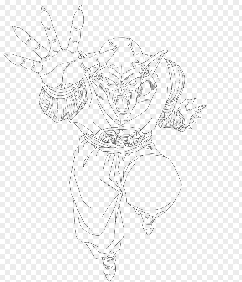 Dragon Ball King Piccolo Vegeta Mr. Satan Sketch PNG