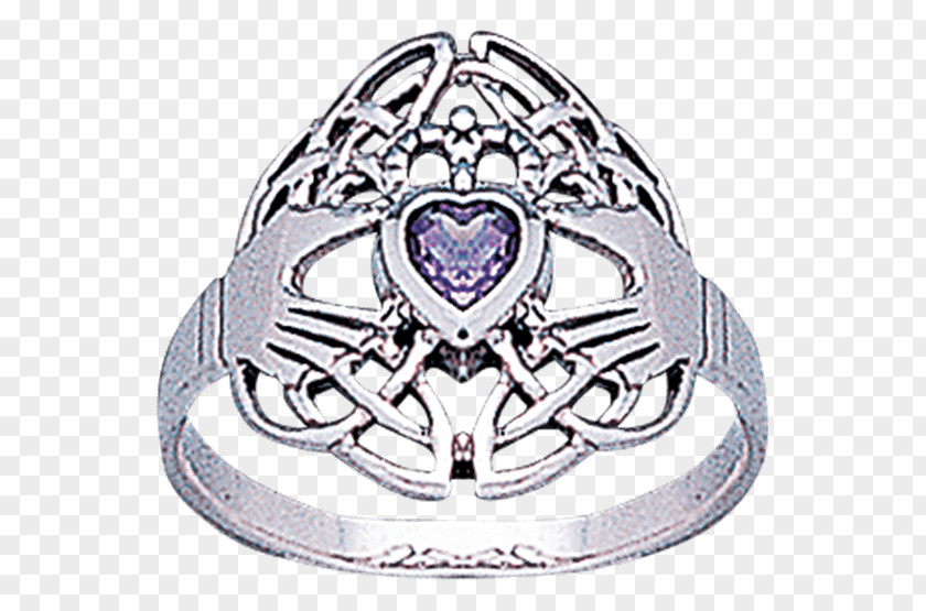 Ring Claddagh Celtic Knot Jewellery Silver PNG