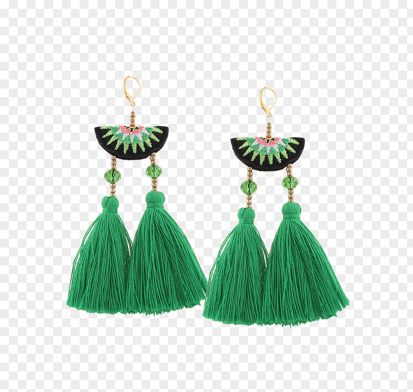 Tassel Earring Fashion Bead Fringe PNG