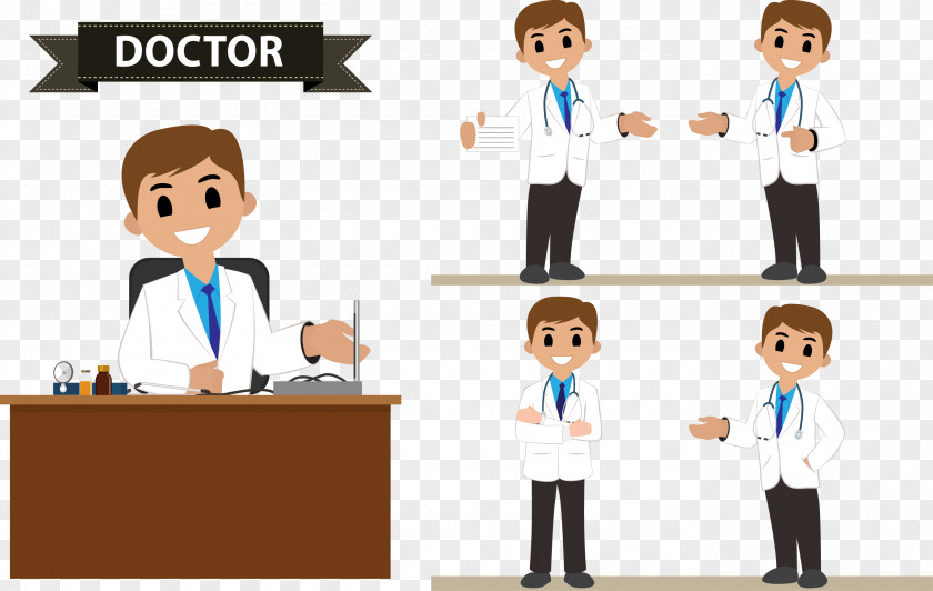 Vector Doctor Cartoon Physician Illustration PNG