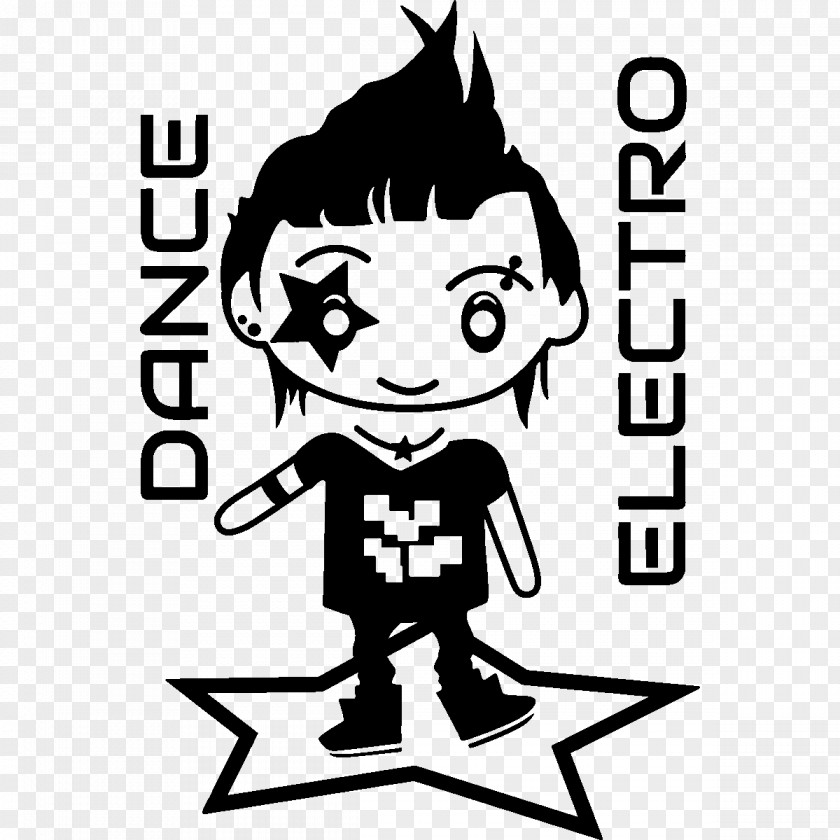 Dance Electro Wall Decal Sticker Vinyl Group PNG