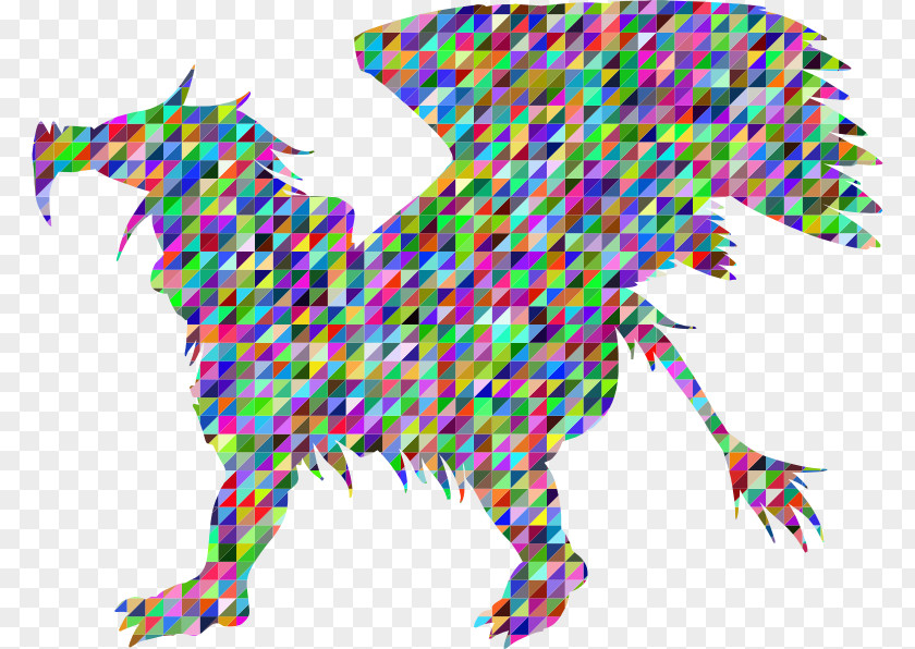 Griffin Low Poly Silhouette Triangle PNG