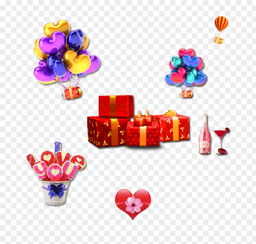 Love Hot Air Balloon Gift Valentine's Day Computer File PNG