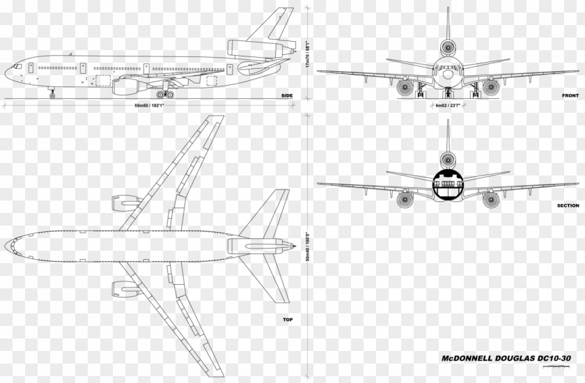 Airplane McDonnell Douglas DC-10 MD-11 Aircraft KC-10 Extender PNG