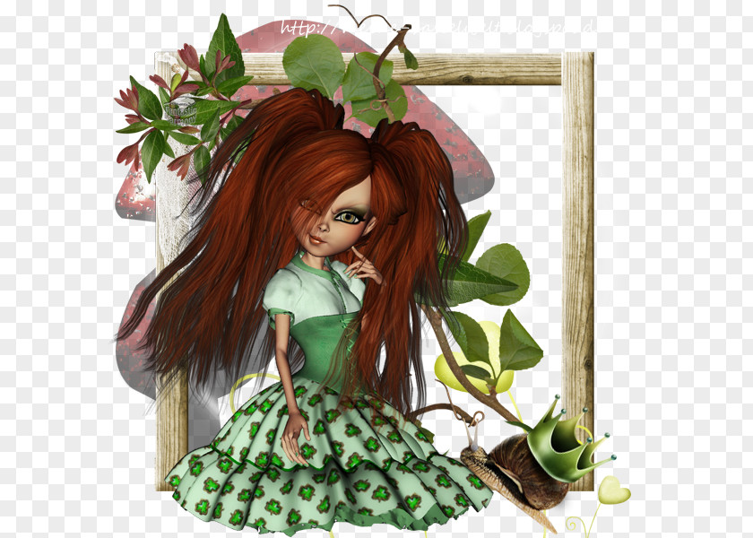 Fairy Hair Coloring Brown Cartoon PNG
