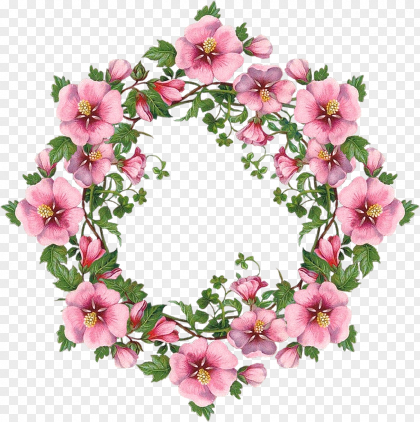 Flower Wreath Garden Roses Crown Paper PNG