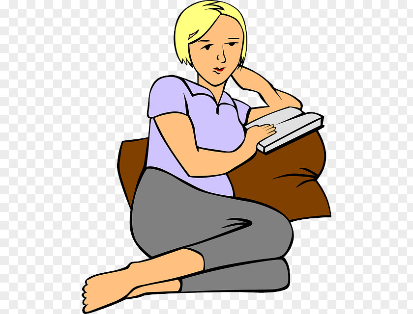 Reading Cartoon Pic Book Woman Clip Art PNG