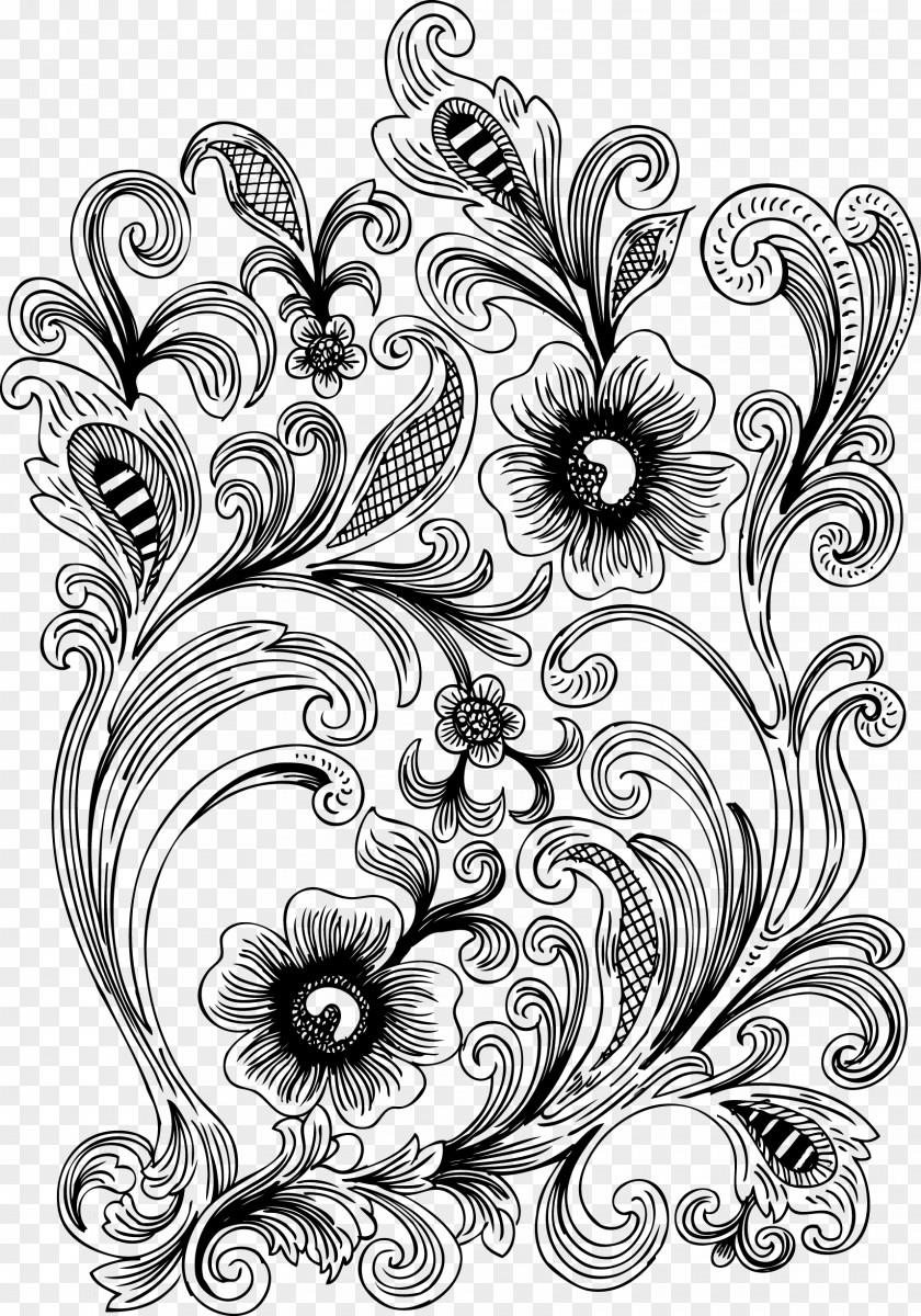 Abstrack Pyrography Ornament Pattern PNG