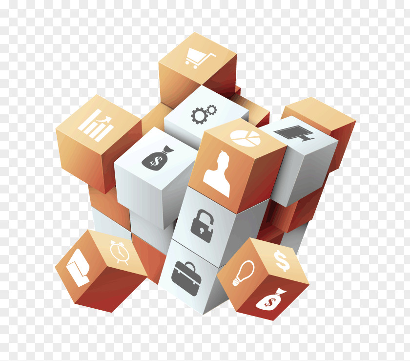 Creative Cube Three-dimensional Space Infographic Icon PNG