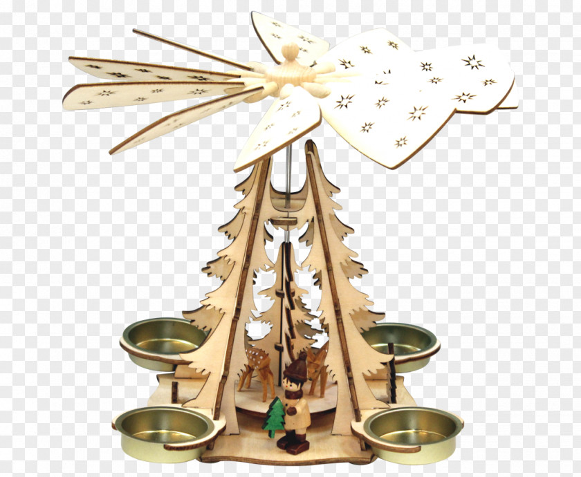 Forest Scenes Brass Christmas Ornament 01504 PNG