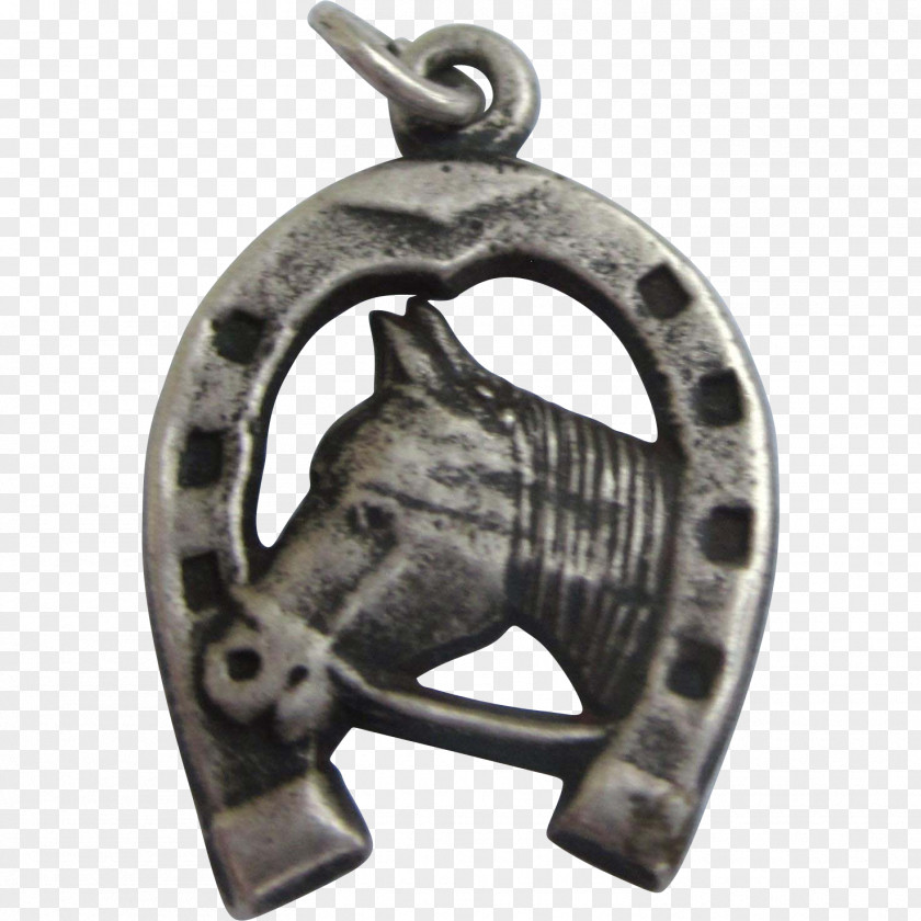 Horseshoe Horse Silver Metal Charms & Pendants PNG