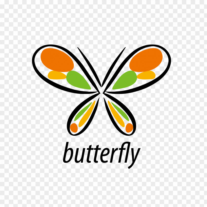 Cute Butterfly Vector Graphics Clip Art Logo Image PNG